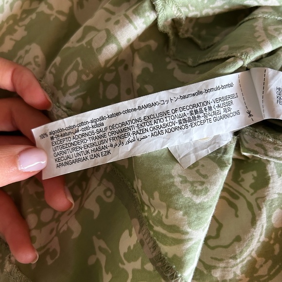 Zara Green Pleated Long Sleeve Sundress - Picture 14 of 14